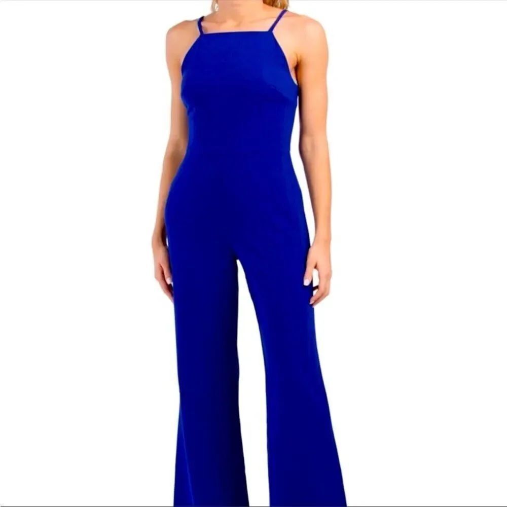 FRENCH CONNECTION | Whisper Ruth Royal Blue Full Length Jumpsuit Women’s Size 4